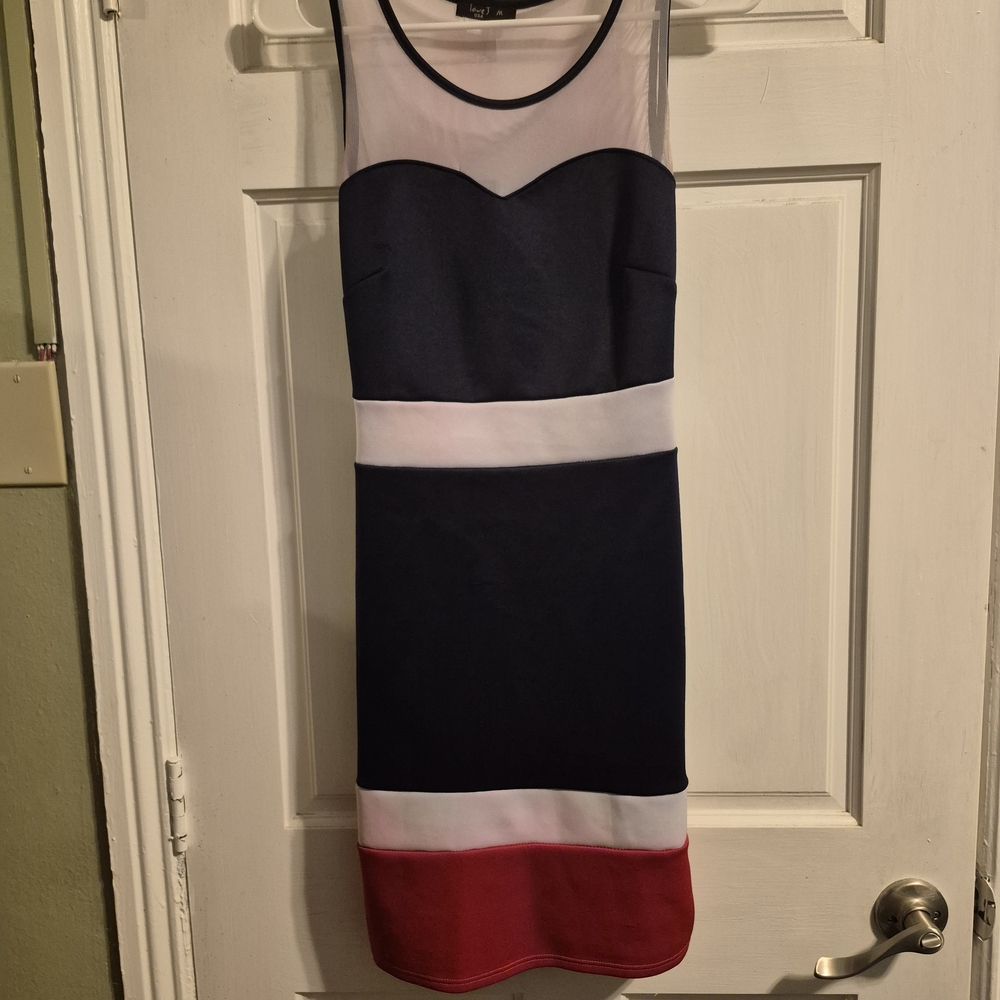Elegant Colorblock Sleeveless Dress